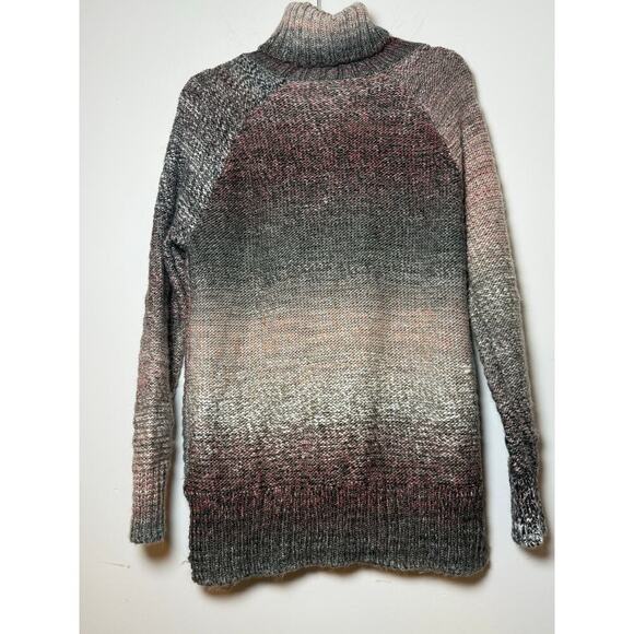 PrAna Women's Multi Autum Rein Turtleneck Tunic Sweater Size S Charcoal Multi - Picture 3 of 8